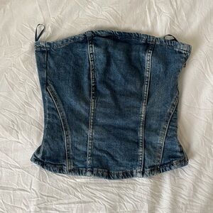 Zara Denim Tube Top